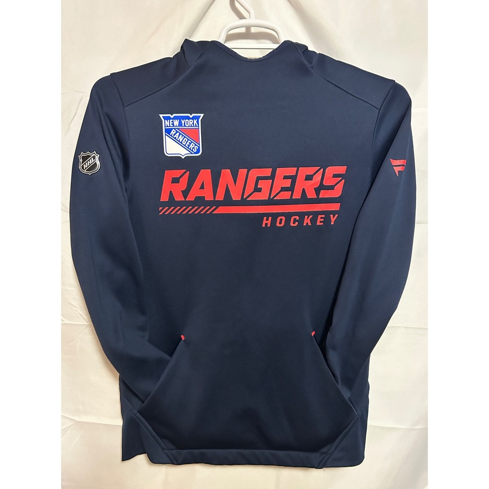 Fanatics New York Rangers NHL Authentic Pro Navy Blue Hockey Hoodie Small
